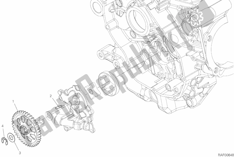 All parts for the Oil Pump of the Ducati Hypermotard 950 2019